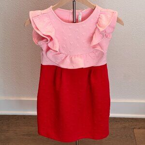 Janie and Jack Pink & Red Heart textured Dress – NWT